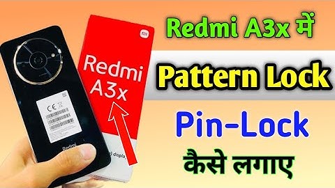 Redmi A3x Me Pattern & Pin Lock Kaise Lagaye/how to screen lock setting in redmi a3x