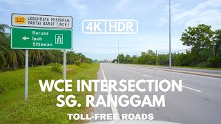 【4K|HDR】WCE INTERSECTION | SUNGAI RANGGAM | PERAK | TOLL-FREE ROADS