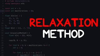 2.6.1 Relaxation Method Implementation | Coding Tutorial | Numerical Methods