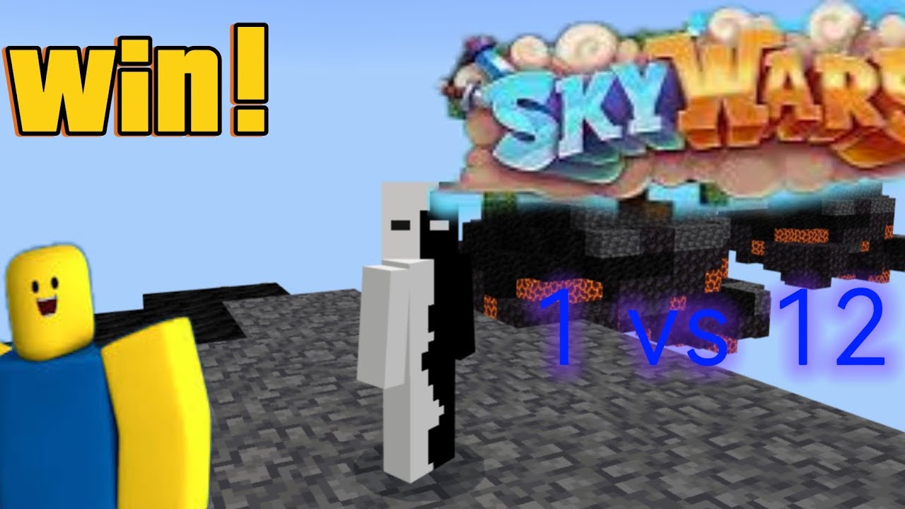 Sky wars - Noob Solo VS 12 Player Lần Đầu chiến thắng - YouTube
