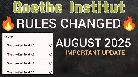 🔥Goethe Exam RULE CHANGED 🔥 | NEW RULE 2025 GOETHE EXAM | GOETHE EXAM PREPARATION