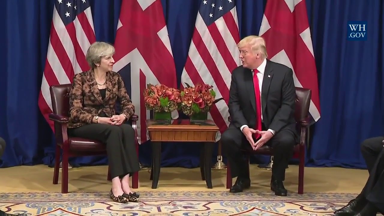 President Trump Meets face to Face with PM Theresa May After she SLAMED him at her UN Speech trump amazonia