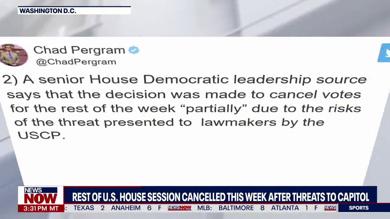 Capitol threat: House session canceled due to security threat at U.S. Capitol Building