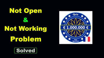 ✅Fix Millionaire Quiz App Not Working and Not Open Problem ✅