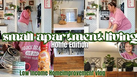 #vlog|SMALL APARTMENT LIVING| HOME EDITION| HOMEIMPROVEMENT| kitchen/ pantry refresh| NO Dishwasher?