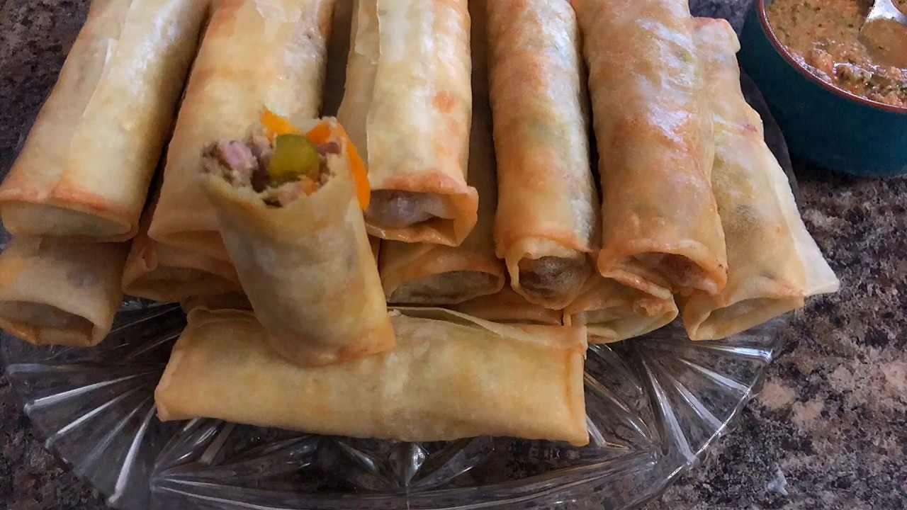 Jinsi ya kupika Chicken Spring Rolls/ how to make Chicken Spring Rolls - YouTube