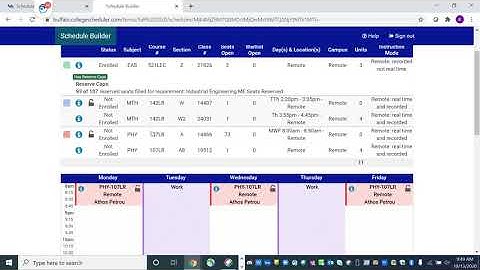 Schedule Builder Tutorial
