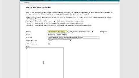 How to setup your own auto responder very easily using cpanel!