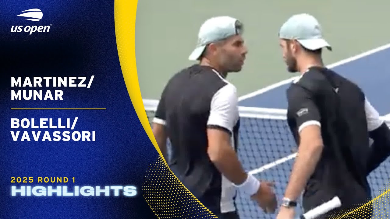 Martinez/Munar vs. Bolelli/Vavassori Highlights | 2025 US Open Round 1