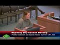 Wyoming City Council Meeting September 18, 2023