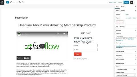 Fast Member Subscription Product Settings - WordPress Membership Plugin