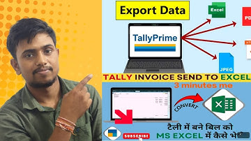 Tally Invoice Send To Excel !! Tally data Export to Excel,Jpeg,Pdf