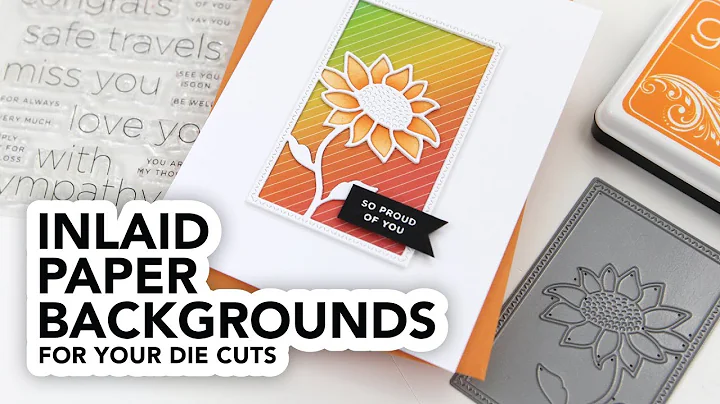 Inlaid Patterned Paper Backgrounds on Die Cuts