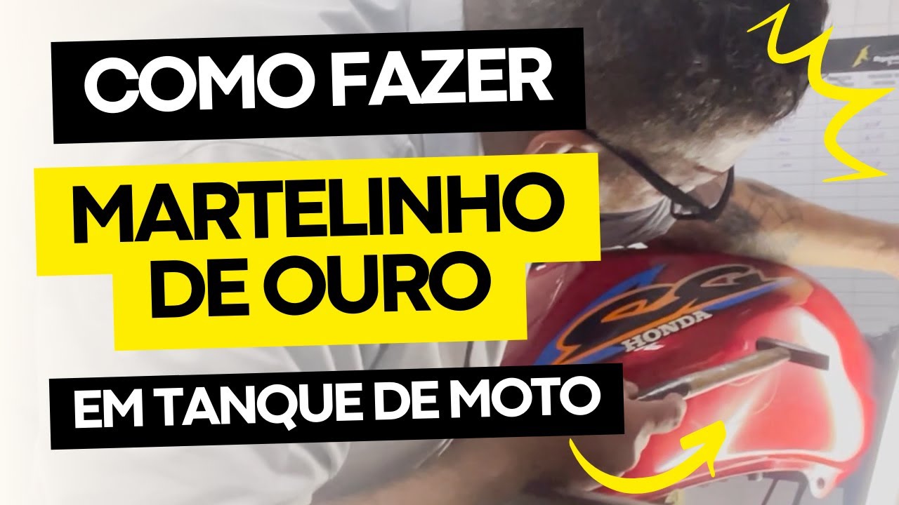 Como fazer Martelinho de Ouro em Tanque de Moto