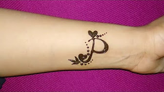 Alphabet Letters Henna Tattoo Mehndi Design Youtube