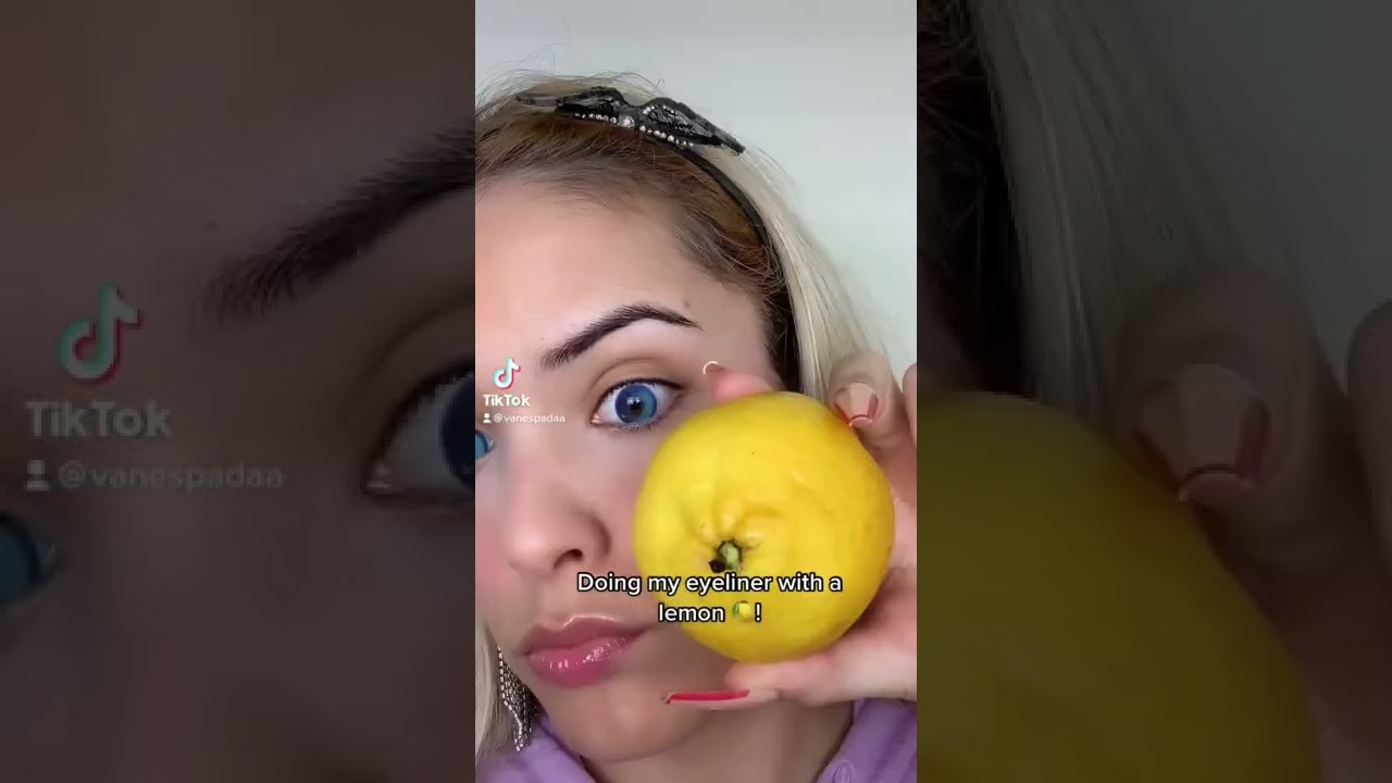 Fruit makeup challenge!🍋⤵️