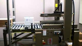 Advanced Systems Semi-Automatic Carton Sealers -- Material Handling Conveyors