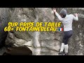 Sur prise de taille 6b ja martin escalade fontainebleau bouldering