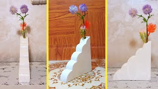 اصنع بنفسك مزهرية حديثة من الإسمنت والجبس Diy Crafts | Cement flower vase | Cement Crafts