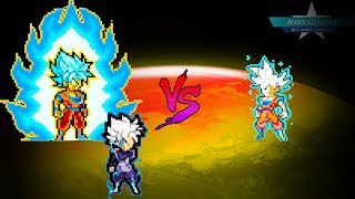 Goku Black Goku SSJ Blue vs Goku UI - Dragon World Saiyan Warrior P1 | Animugen2048 screenshot 5