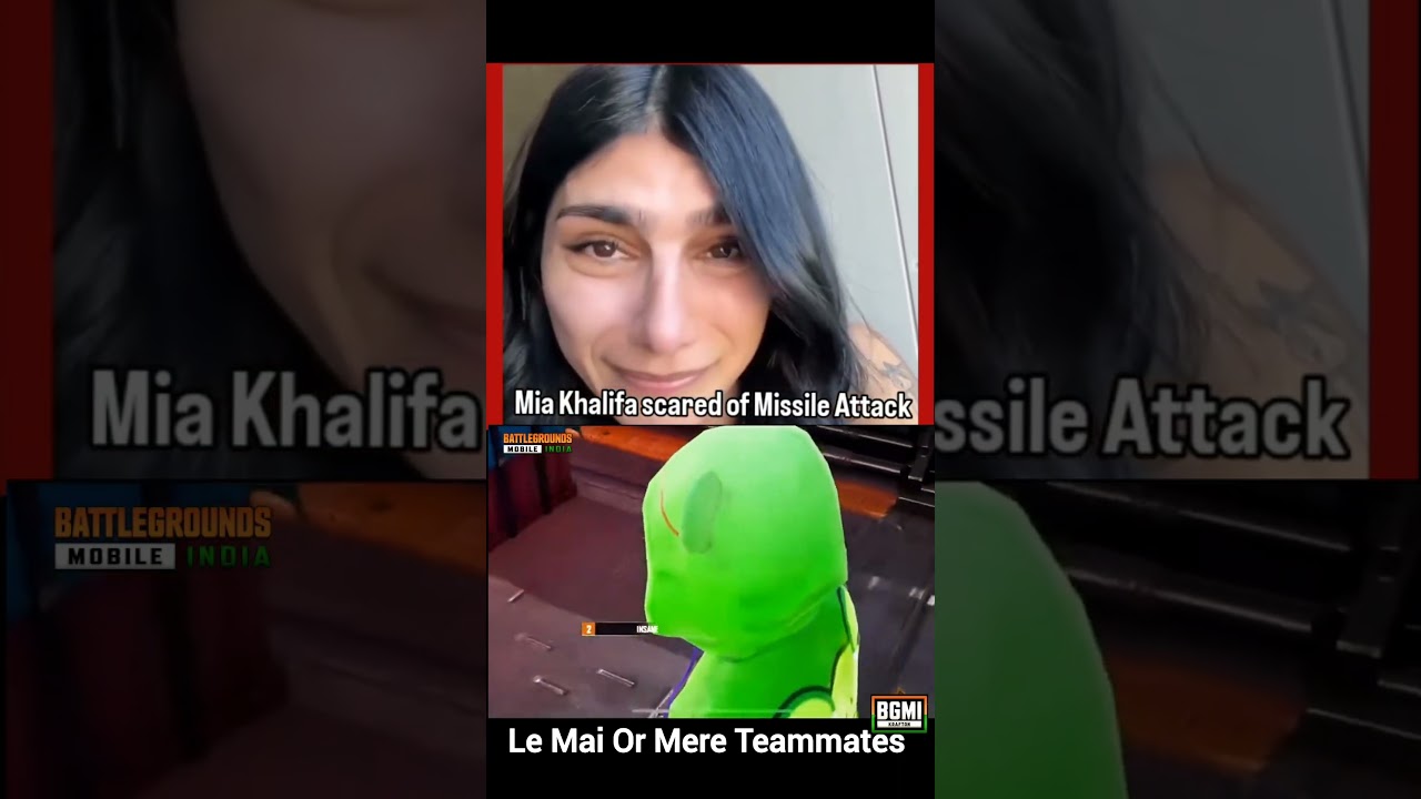 ⁣Mia Khalifa Scared Of Missile Attack ☠️ #battleroyalegame #gaming #shorts