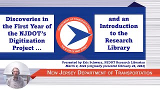 NJDOT Library Lunch and Learn Presentation