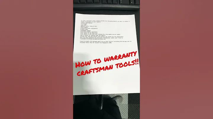 How to warranty craftsman tools