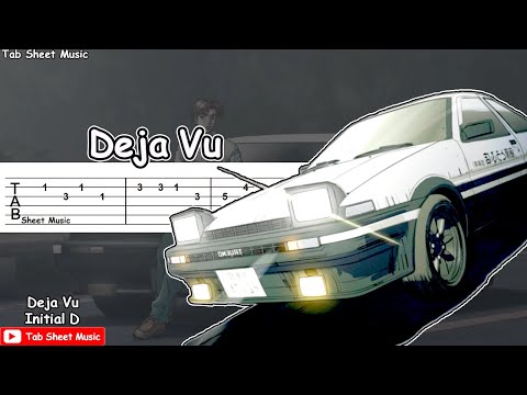 Initial D - Deja Vu Guitar Tutorial