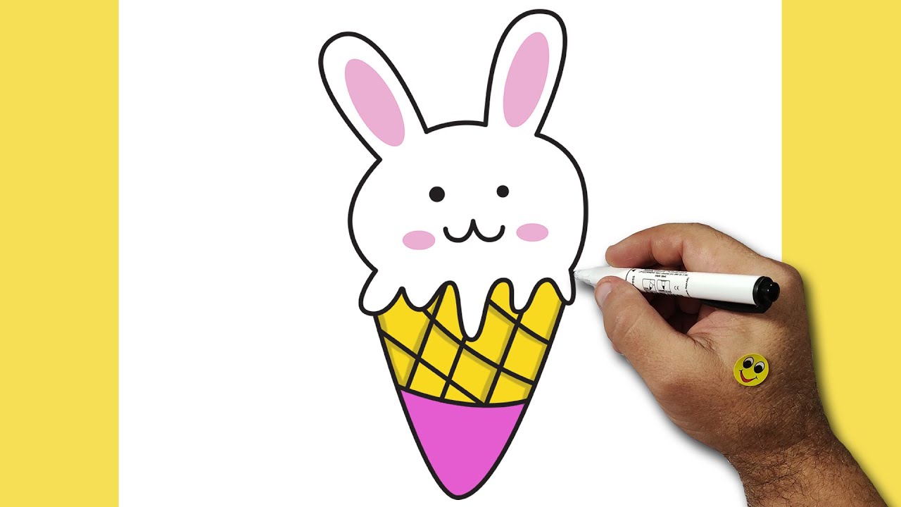 Ice Cream Bunny How to Draw an Animal Cute Bunny YouTube