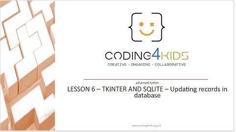 Tkinter and  Sqlite  - Contact List App - Lesson 6 - Updating records in the Database
