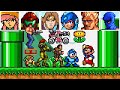 Super Mario Bros 1 SNES All New Characters Super Mario Crossover ᴴᴰ