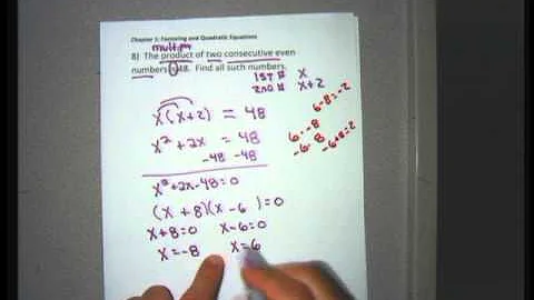 Intermediate Algebra Section 1.9 Applications that involve factoring