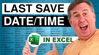 Excel - Function for Last Saved Time: Episode 1725
