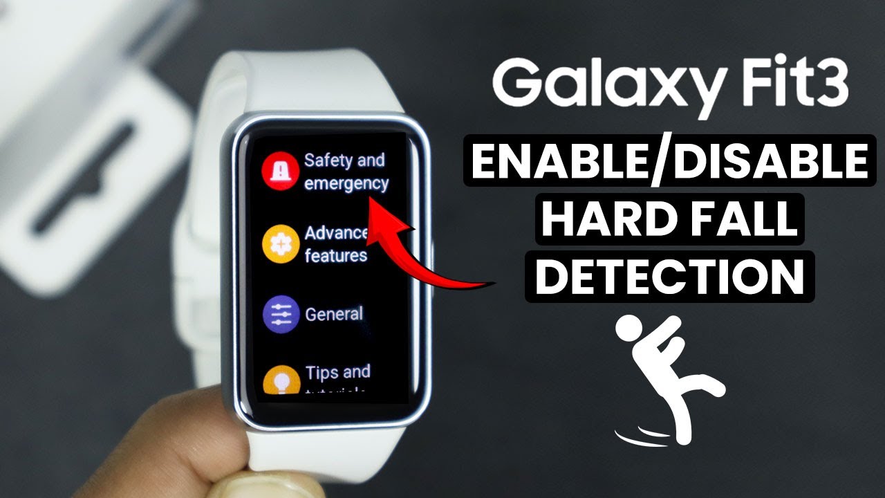 Samsung Galaxy Fit 3: Включение/отключение функции обнаружения сильного падения