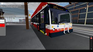 ttc thorncliffe park LFS hev 3449 on new line 2 subway shuttle westbound