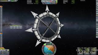 Kerbal Space Program Rotating Space Station with ERVs