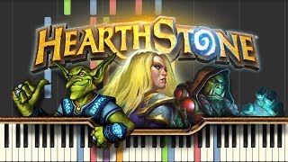Video thumbnail of "Hearthstone main theme using only piano"