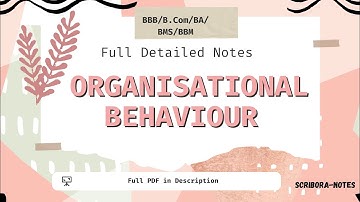 Organisational Behaviour Unit 1 | Introduction, Nature, Importance | OB Notes & Important Questions