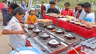 Tasty Egg Chitoi Pitha with 16 Unique Vorta | Bangladeshi Street Food