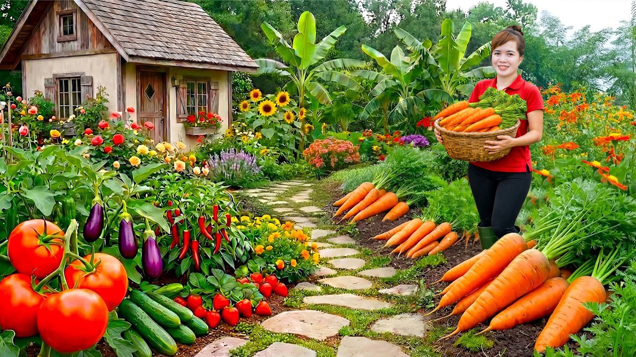 Harvesting Fresh Carrots,How To Make Carrot Jam - Experience a Day Peaceful Slow Living Garden
