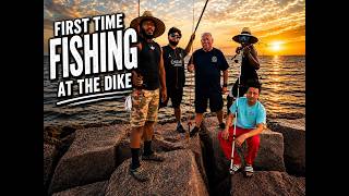 FIRST TIME FISHING AT THE DIKE🎣 | Texas City
