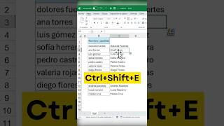 Haz esto en Excel... y tus nombres se arreglan SOLO 😱 #excel #microsoftexcel #shorts