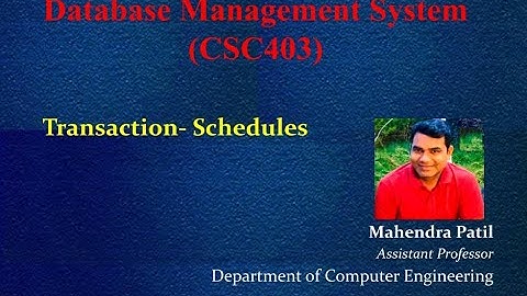 #DBMS #Transcation #Concurrency Transaction Schedules in DBMS | Serial Schedule |Concurrent schedule