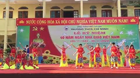 múa 20-11 bài huyền sử âu lạc lớp 8A đạt giải nhất Trường Trung học Cơ Sở Chí Minh - Hải Dương