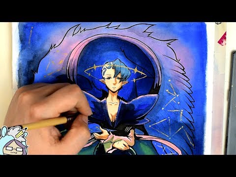 YTAC Cards of Fates Universe Watercolor Illustration