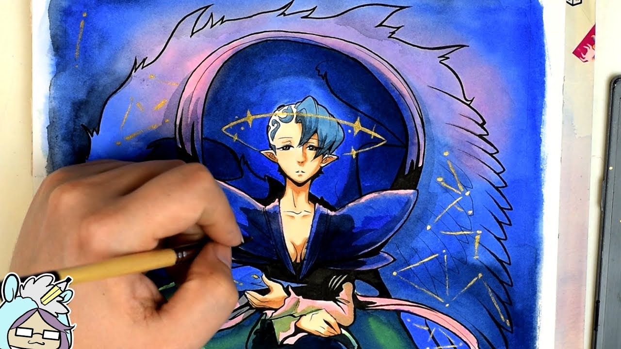 YTAC Cards of Fates Universe Watercolor Illustration