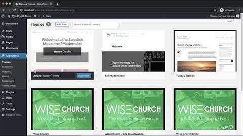 One Click Demo Import WordPress | Wise Church