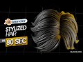 How to create stylized hair in blender 80sec tutorial - quickie tuts #03