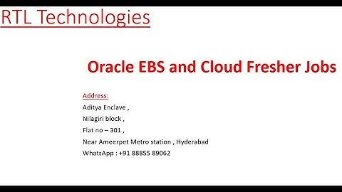 Oracle Cloud and EBS Technical Fresher Jobs