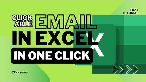 How to Create Clickable Email Links in Excel | Send Emails with One Click